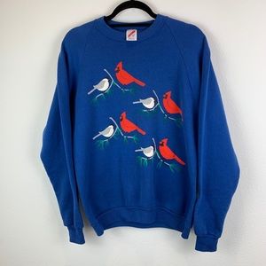 Vintage Jerzees Sweatshirt Birds